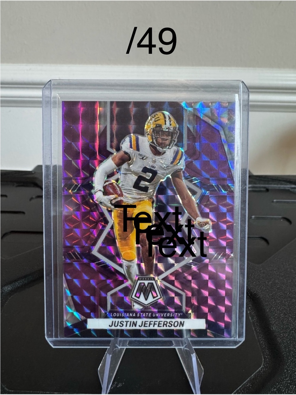 🔥 2023 Justin Jefferson Panini Mosaic Draft Picks Purple Prizm /49